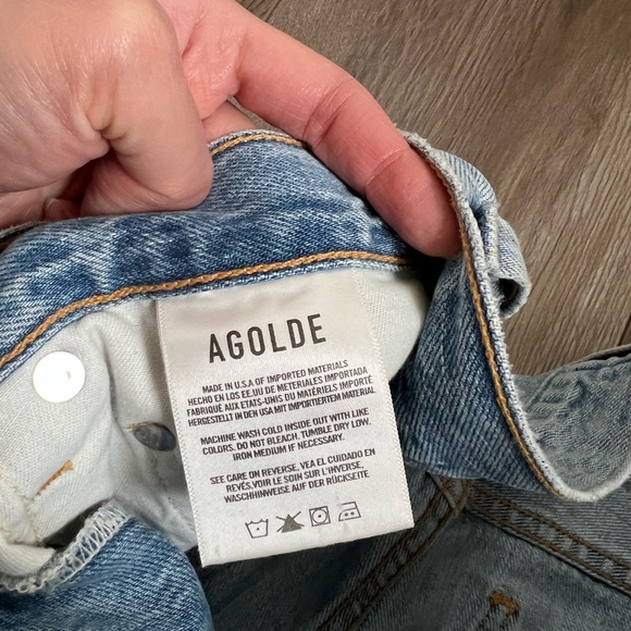 Agolde Light Blue High Rise Women Jeans - Picture 4 of 7
